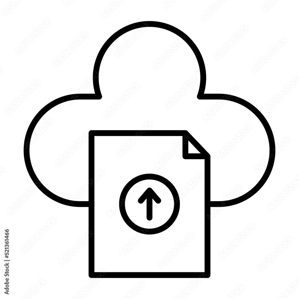 Poster upload file line icon