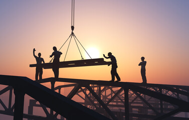 Fototapeta premium The group of workers