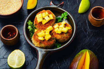 Vegetarian quinoa burgers