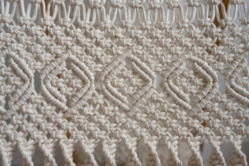 Macrame knots woven into a pattern