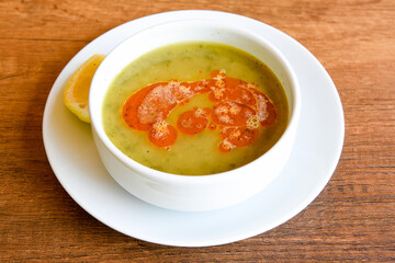 Turkish Traditional Tripe Soup. Iskembe, beyran, kelle paca corbasi.