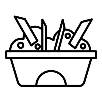 Poutine Line Icon