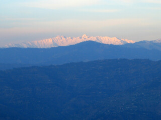 mountains and clouds