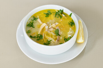 Turkish Traditional Tripe Soup. Iskembe, beyran, kelle paca corbasi.