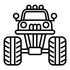 Race Truck Line Icon © SAMDesigning