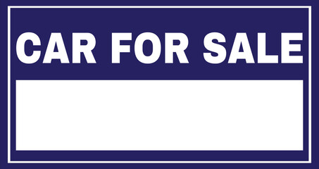 Car for sale sign vector