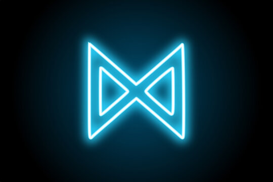 Dagaz norse nordic viking rune glowing neon symbol 