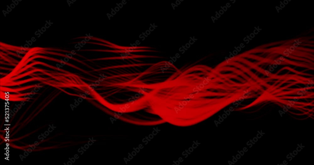 Wall mural Abstract red wavy minimal background