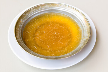 Turkish Traditional Tripe Soup. Iskembe, beyran, kelle paca corbasi.