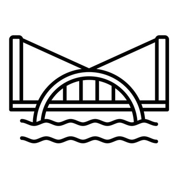 recommend clip art: Water Bridge Line Icon