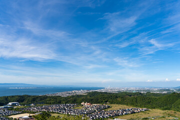Fototapeta na wymiar 阪南スカイタウン展望緑地からの眺望