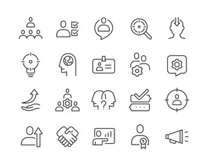 Business Consulting - Editable Stroke Line Icons