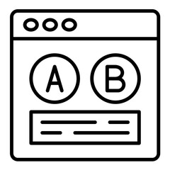 Ab Testing Line Icon