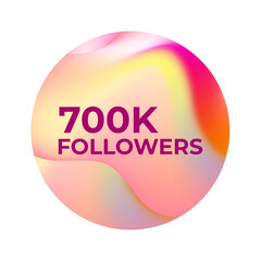 THANK YOU 700K FOLLOWERS CELEBRATION TEMPLATE DESIGN WITH GRADIENT COLOR VECTOR