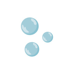WATER BUBBLE SOAP VECTOR ICON CLIP ART FLAT DESIGN