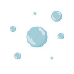 WATER BUBBLE SOAP VECTOR ICON CLIP ART FLAT DESIGN