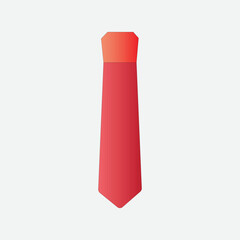 red tie for formal dress suit for male accessory apparel clothing vector illustration