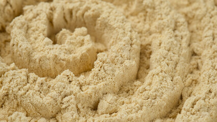 Ginger spicy. Ground ginger close up