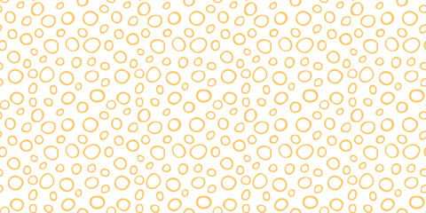 Spotty abstract vector seamless pattern. Random rings, dots, circles, spots, stains, bubbles, stones. Design for fabric, funny cute print. Irregular random texture. Repetitive graphic background.