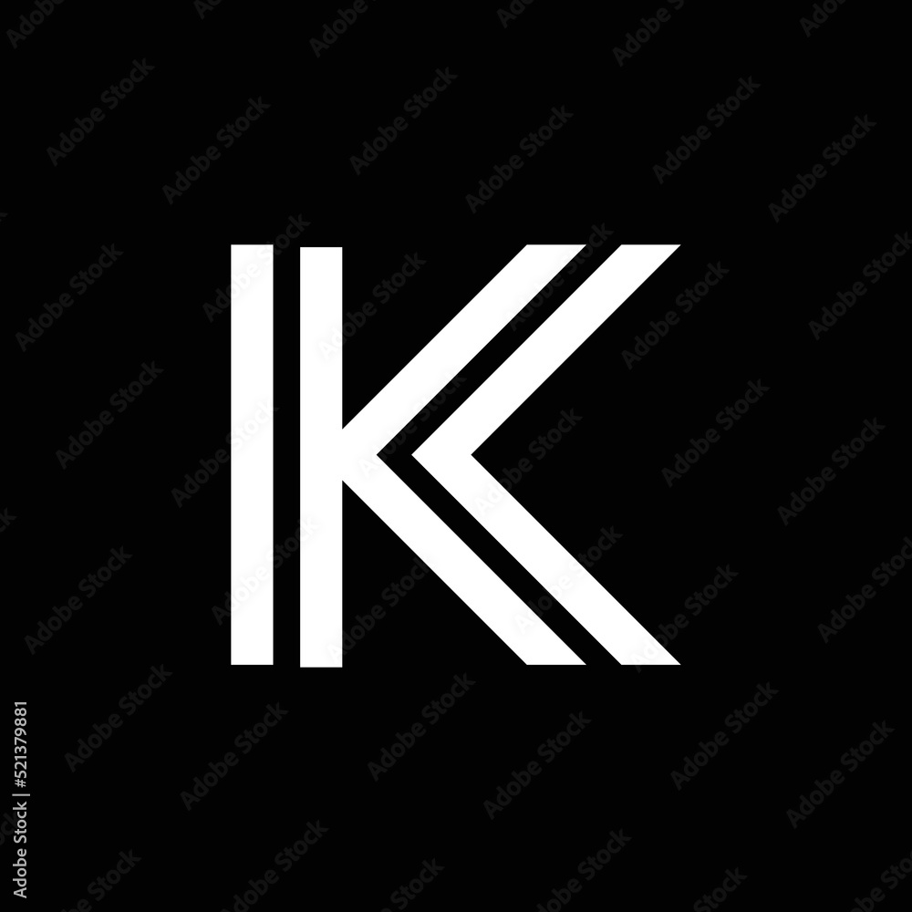 Canvas Prints modern monogram letter k logo design