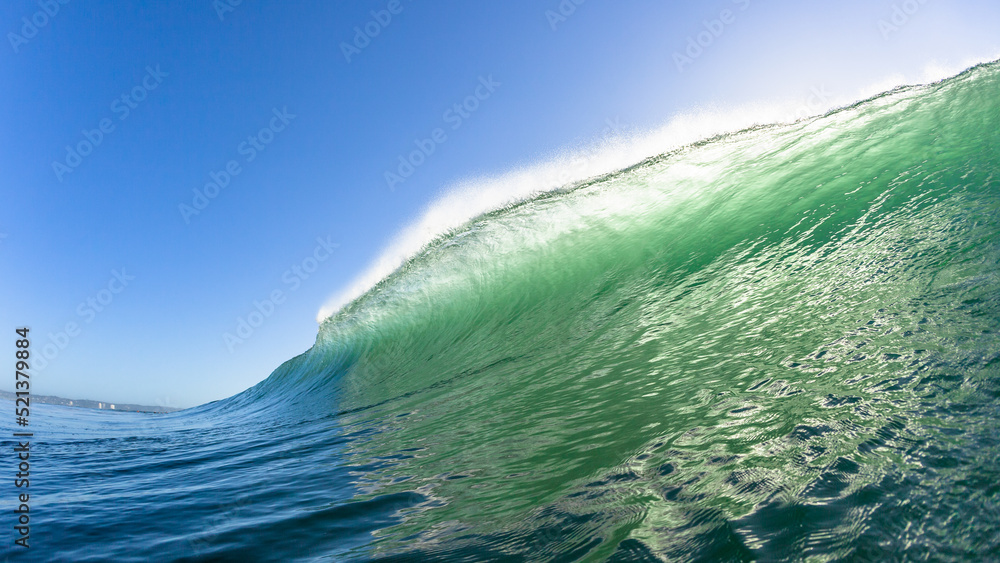 Wall mural wave swimming close-up water wall encounter blue sky