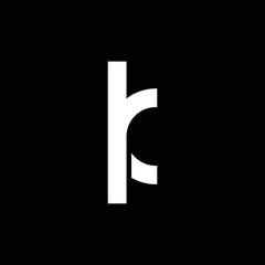 Modern letter K with overlapping line logo design