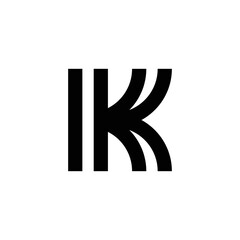 modern monogram letter K logo design