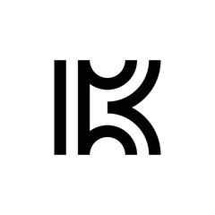 modern monogram letter K logo design