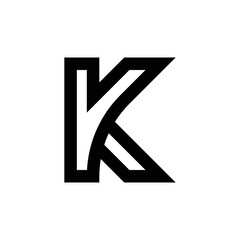 Fototapeta premium modern monogram letter K logo design