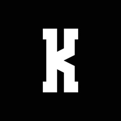 modern monogram letter K logo design