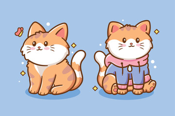 cute cat vector illustration design