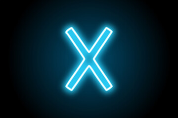 Obraz premium Gebo viking norse nordic rune glowing neon symbol 