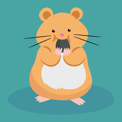 hamster chewing on a seed