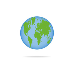 Earth planet icon vector. 3d planet earth. Iillustration for web banner, web and apps, infographic.