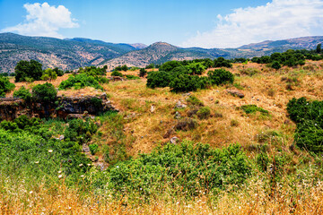 Naklejka premium Holy Land of Israel. View at Golan heights.