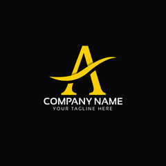 Initial monogram letter A logo design Vector. A letter logo design