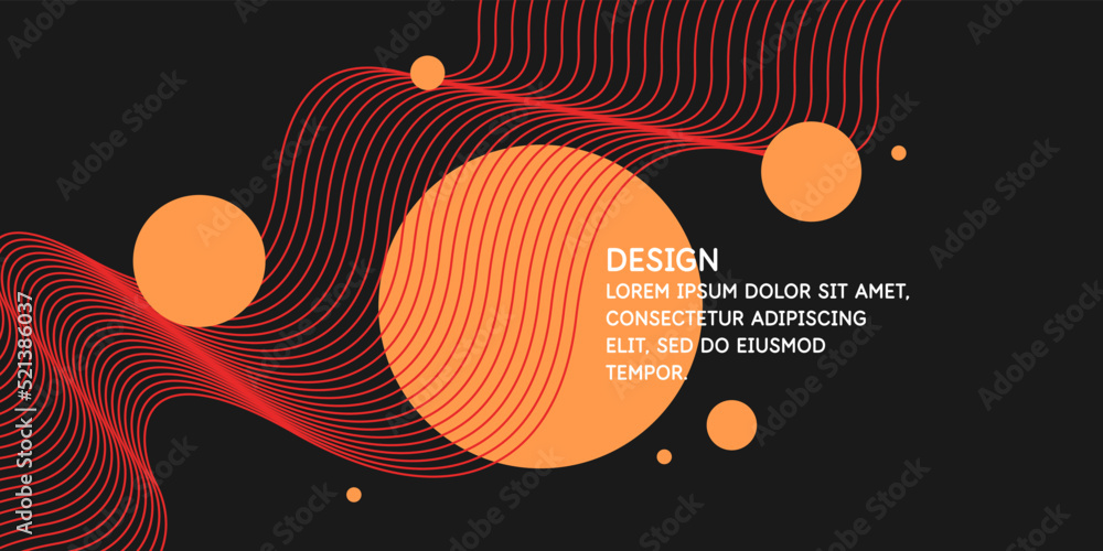 Poster abstract background with dynamic waves. vector illustration