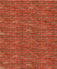 A vector illustration of an old red brick wall. Background texture. 