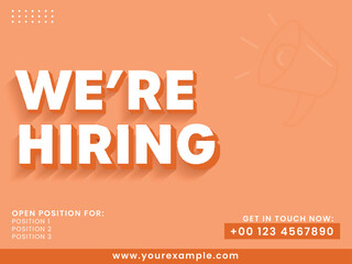 Hiring or Recruitment Advertising can be used as poster, job hiring announcement on social media, banner, flyer. Vacancies template.