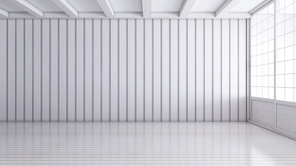 Empty room with Wall Background. 3D illustration, 3D rendering	