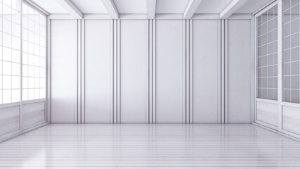 Empty room with Wall Background. 3D illustration, 3D rendering	
