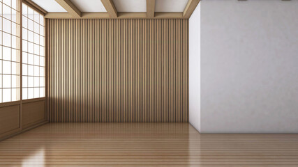 Empty room with Wall Background. 3D illustration, 3D rendering	