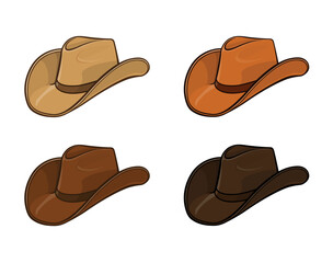 cowboy stetson hat set brown tan