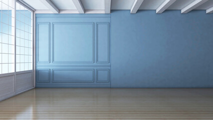 Empty room with Wall Background. 3D illustration, 3D rendering	
