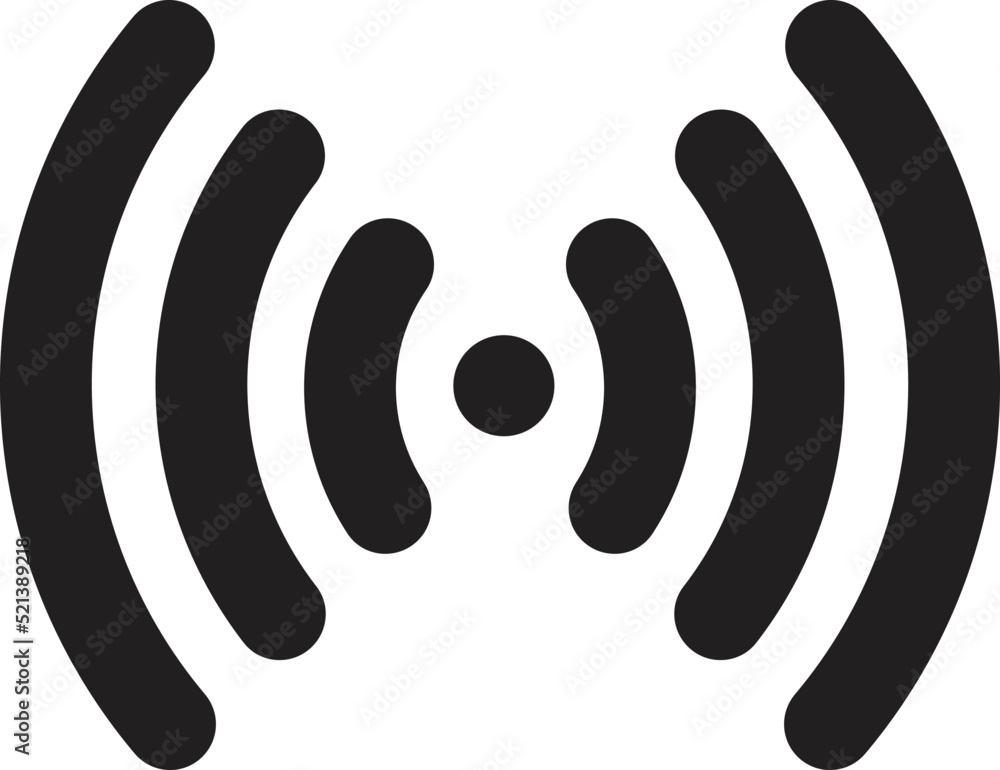 Poster signal icon vector isolated on white background . wireless sign .radio signal