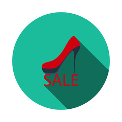 High Heel Shoe On Sale Sign Icon
