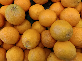 fresh orange fruit in food market