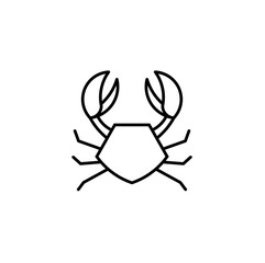 Crab flat icon vector illustration
