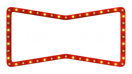 Frame and gold light polygon style on white background. 3d rendering