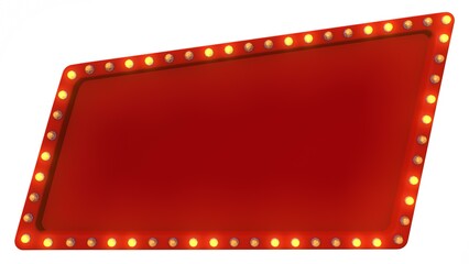 Frame and gold light polygon style on white background. 3d rendering